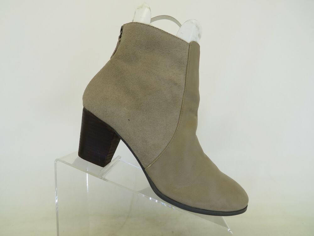 Sole Society Womens Brown Suede Zip Ankle Fashion Boots Bootie Size 11 M
